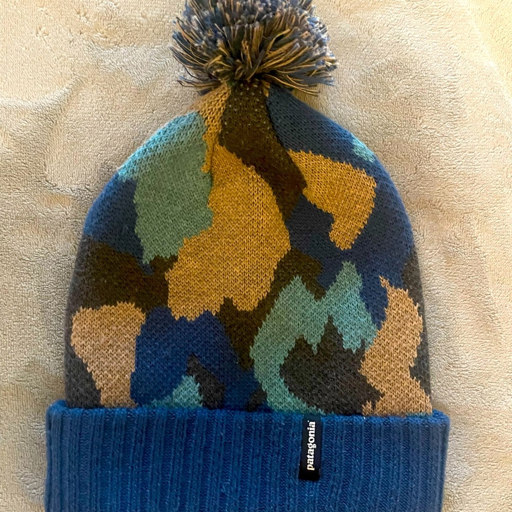 Toddler Patagonia Powder Town Beanie with Pom Pom